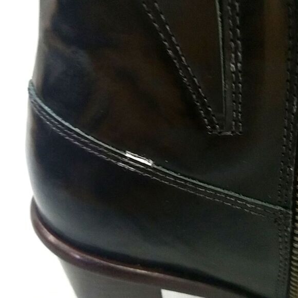 Tibi Classic Black Leather 3" Block Heel ankle booties - Women's sz 38.5 - Picture 6 of 10